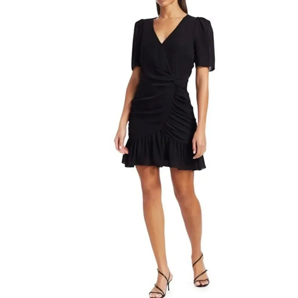 NEW PARKER Krislyn Ruffled Silk Mini A-Line Dress - Picture 5 of 13